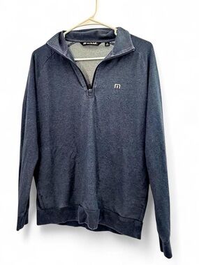 Travis Mathew Navy Half-Zip Pullover Sweater